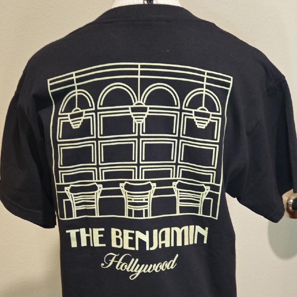 The Hundreds The Benjamin Hollywood Black Tee with White Print - Picture 3 of 6